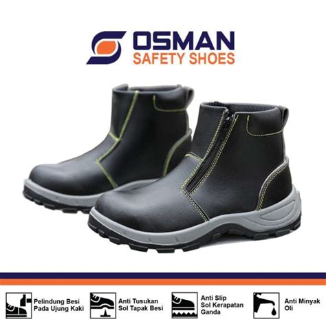 Jual Sepatu Safety Osman Safety Shoes Zipper Resleting Tipe Os 668 38