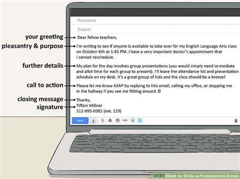 How To Write A Professional Email With Pictures Wikihow