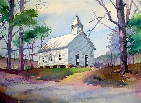 Cades Cove Church Painting By Spencer Meagher Fine Art America