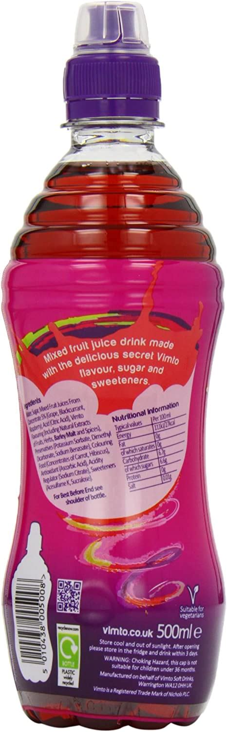 Vimto Still Ready To Drink Juice Pack Of 12 X 500ml