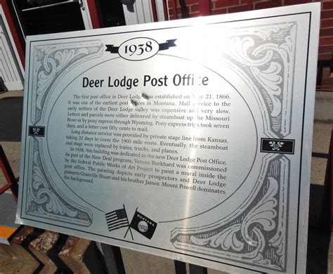 Deer Lodge Post Office Historical Marker