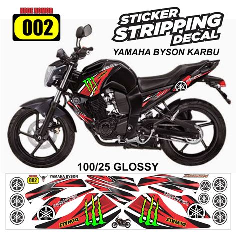 Jual Sticker Decal Striping Yamaha Byson Variasi Monster Energy Semua