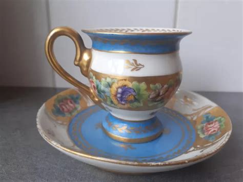 Porcelaine De Limoges Tasses A Caf Et Sous Tasse Sign E E G Eur