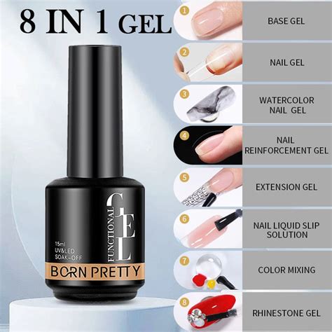 8 In 1 Nail Glue Gel 15ml Born Pretty