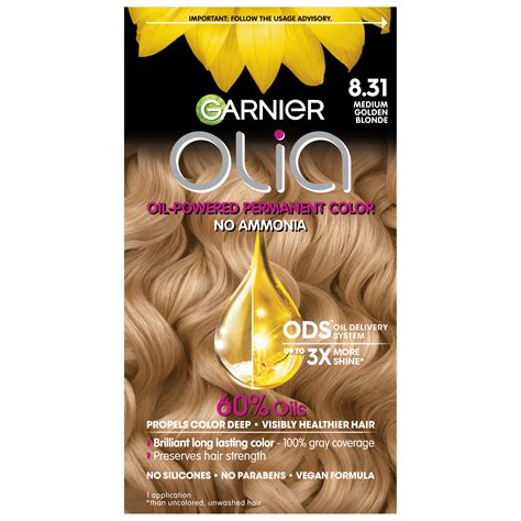 Garnier Olia Oil Powered Permanent Hair Color 8 31 Medium Golden