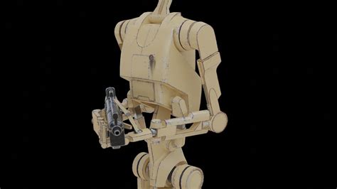 Artstation B1 Battle Droid Game Assets