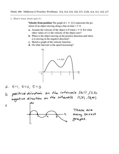 Midterm 2 Practice With Answers Math 109 Midterm 2 Practice Problems