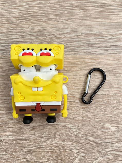 Spongebob Square Pants Silicone Airpod Case 1 2 Pro Cartoon Etsy