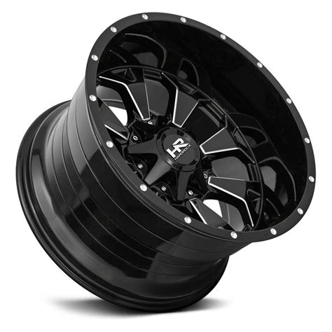 Hardrock Offroad H Devastator Wheels Gloss Black With Milled