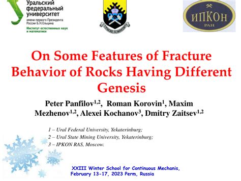 Pdf On Some Features Of Fracture Behavior Of Rocks Having Different