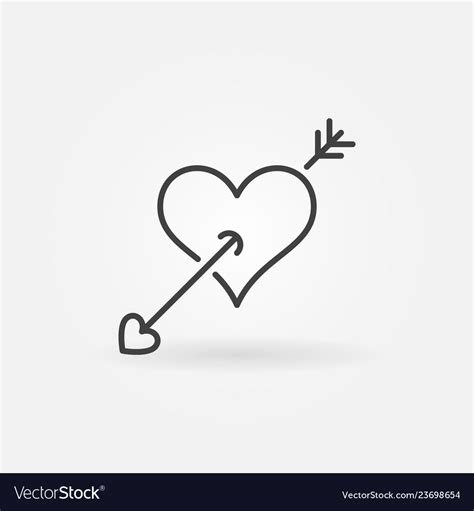 Heart Arrow Outline