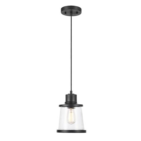 Globe Electric 1 Light Matte Black Pendant Light The Home Depot Canada