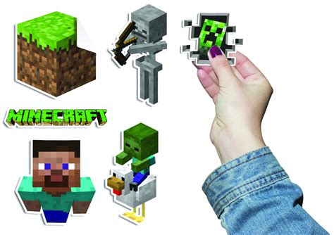 Naklejki Nalepki Na Zeszyt Szt Du E Minecraft Allegro Pl