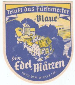 Drink Label Fürstenecker Blaue Edel Märzen Brauerei Fürsteneck