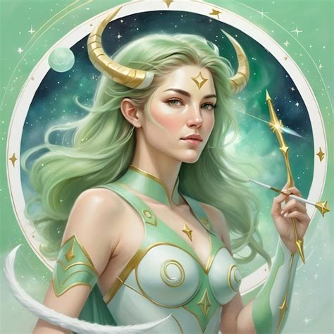 Premium Photo A Drawing Of A Sagittarius Woman Zodiac Sign Sagittarius