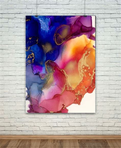 Vibrant Alcohol Ink Abstract By Linda Crocco Studio