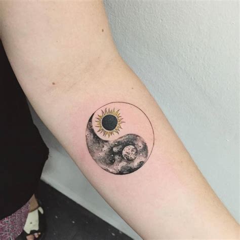 Sun Moon Yin Yang Tattoo On The Forearm Tattoo Official Tumblr