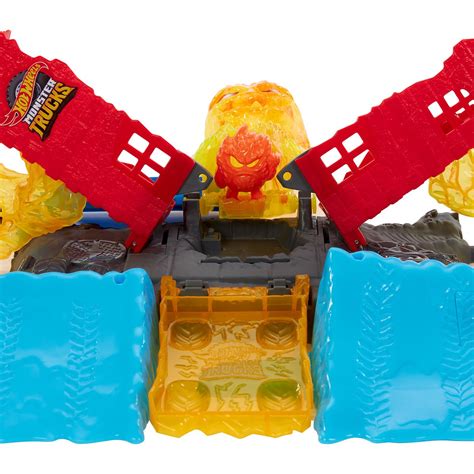 Hot Wheels Monster Trucks 5 Alarm Torch Tower Takedown Playset