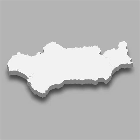 Premium Vector D Isometric Map South Region Of Spain Isolated With