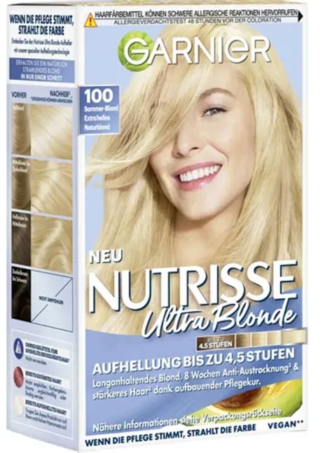 GARNIER Nutrisse Ultra Blonde Aufhellende Pflegehaarfarbe Nr 100 Extra