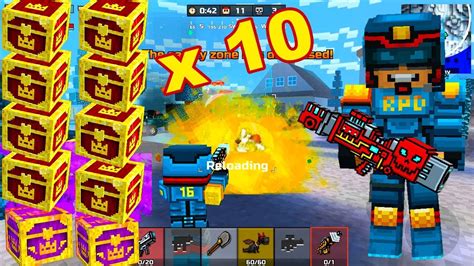 Pixel Gun 3d Destroy 10 Premium Chests Challenge In The Battle Royale Youtube