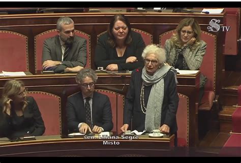 Video Dichiarazione Di Voto Della Senatrice A Vita Liliana Segre Su