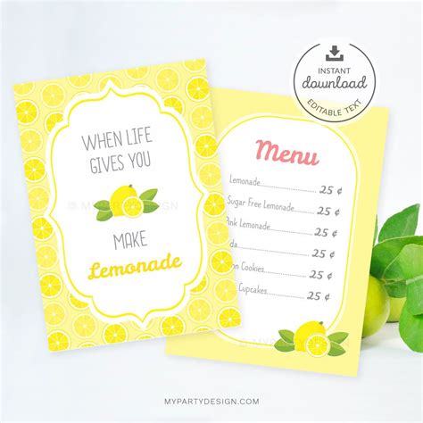 Lemonade Stand Menu Atelier Yuwa Ciao Jp