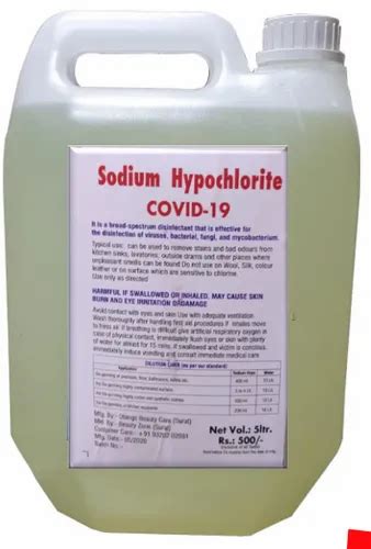 Sodium Hypochlorite At Rs 150can Mumbai Id 22365083230