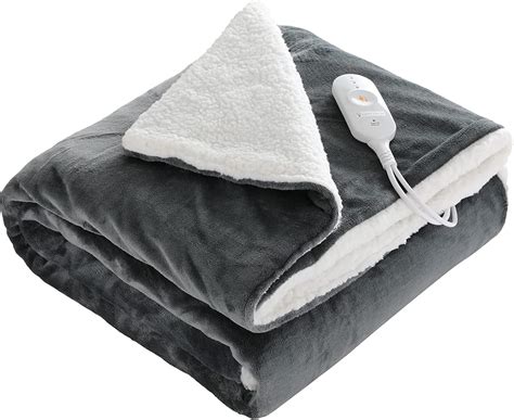 Tlgreen Electric Blanket Heated Throw Single 130x180cm Warm Flannel