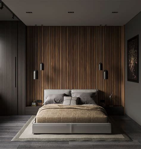 Bold And Strong Combine Dark Colors With Deep Wood Slats For A Cosy