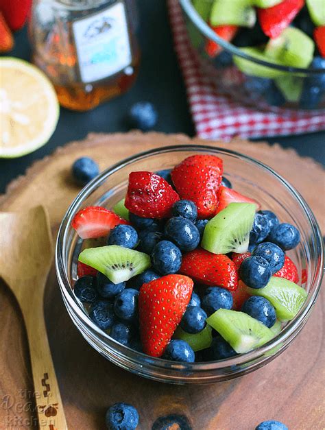 Fresh Fruit Salad With Honey Lemon Dressing The Peach Kitchen