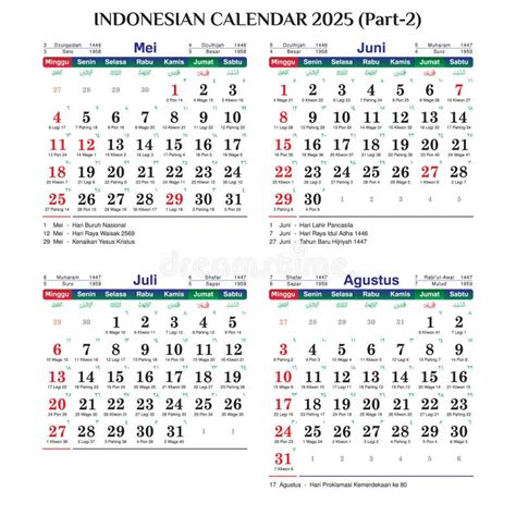 Calendar Indonesia Juni 2025 Abbie Annette