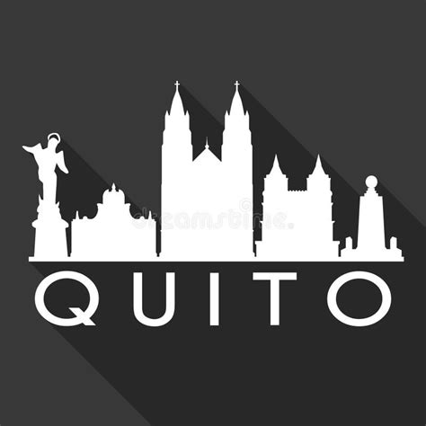 Quito Skyline Ecuador Vector City Linear Style Stock Vector ...