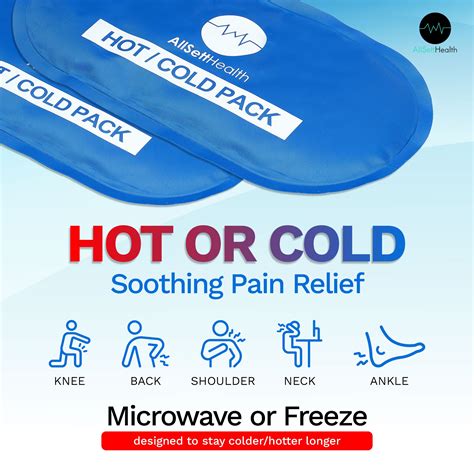 Allsett Health Large Flexible Body Pain Relief Reusable Hotcold Gel