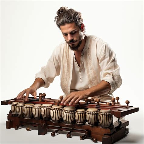 Premium AI Image | Energetic Nicaraguan Marimba Player in Studio