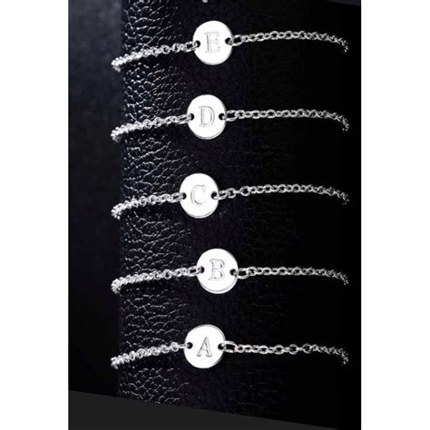 Pulseira Inicial Letra Cravada Banhada A Prata Legitima Shopee Brasil