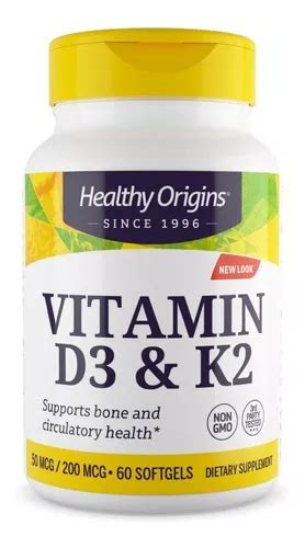 Vitamina D Ui Y K Mcg C Psulas Blandas Healthy Origins