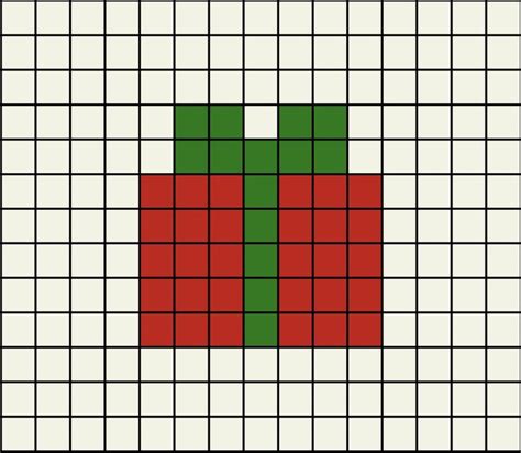 Christmas Present Small Pixel Art Easy Pixel Art Pixel Art Pattern