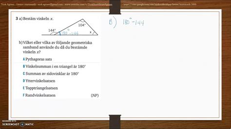 Matematik Ma B Kapitel Geometri Blandade Vningar