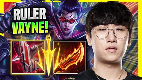 RULER TRIES VAYNE WITH NEW RUNES GEN Ruler Plays Vayne ADC Vs Jhin