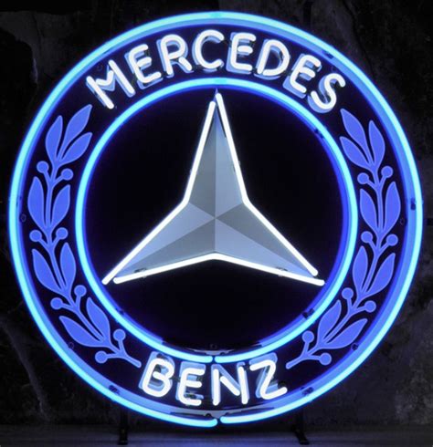 Neon Sign Mercedes Benz Logo 65 X 65cm Sound Leisure Limited