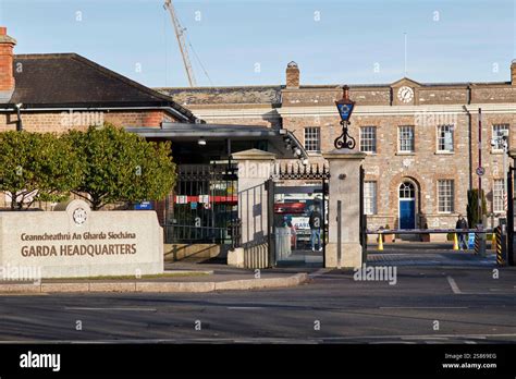 Garda Siochana Headquarters Entrance Dublin Republic Of Ireland Stock
