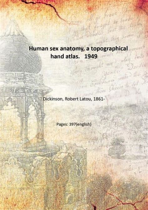 Human Sex Anatomy A Topographical Hand Atlas 1949 Hardcover