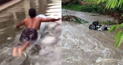 Streets Houses Submerged Following Heavy Rain Across Balis Badung