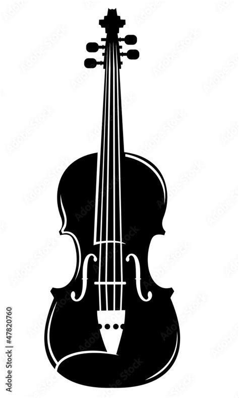 Violin Vector Silhouette Stock Vector Adobe Stock