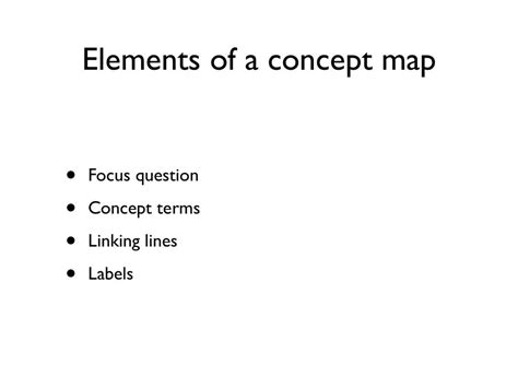 Elements Of A Concept Map