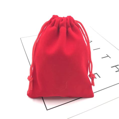 Pcs X Cm Red Velvet Drawstring Jewelry Gift Bags Pouches Wedding