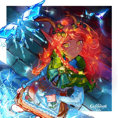 Birthday art format x my style Lol : r/Genshin_Impact
