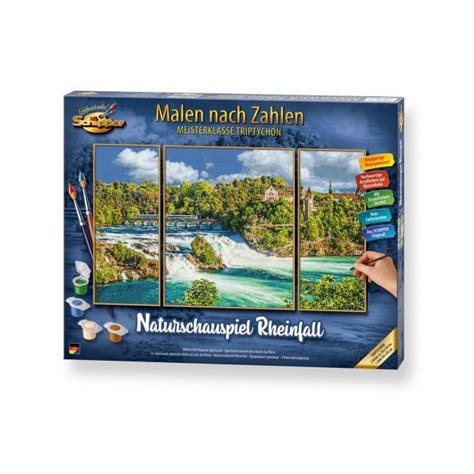 Schipper Rhine Falls Natural Spectacle Triptych Paint By Numbers