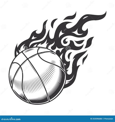 Hot Basketball Fire Logo Silhouette Basketball Club Graphic Design